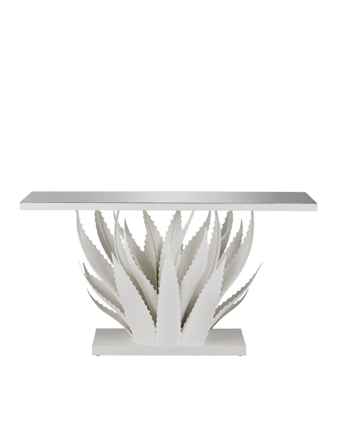 Agave White Console Table